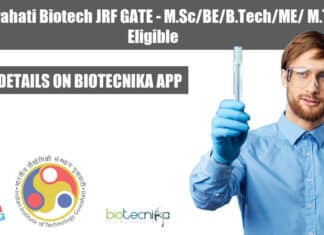 IIT Guwahati Biotech JRF