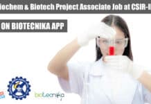 MSc Biochemistry & Biotechnology Project Associate Job at CSIR-IMTECH IMTECH Biochem Project Job