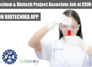 IMTECH Biochem Project Job