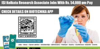 ISI Kolkata Research Associate