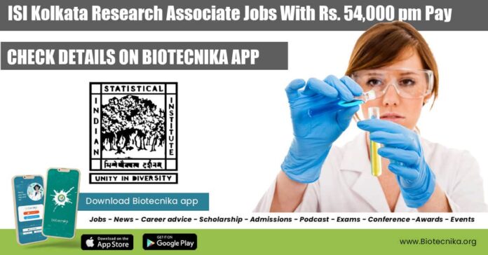 ISI Kolkata Research Associate