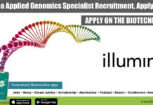 Illumina Applied Genomics Specialist Recruitment, Apply Online Illumina Applied Genomics