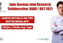 Indo-German Joint Research Collaboration, DAAD / DST 2021 Indo-German Joint Research