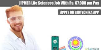JIPMER Life Sciences Job