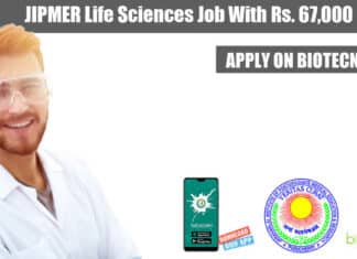 JIPMER Life Sciences Job