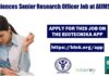 Life Sciences Senior Research Officer Job at AIIMS New Delhi Life Sciences Senior Research