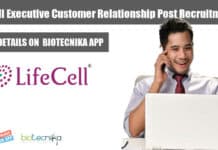 LifeCell Executive Customer Relationship Post Recruitment