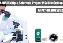NIMHANS Multiple Sclerosis Project MSc Life Sciences Recruitment MSc Life Sciences SRF