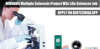 MSc Life Sciences SRF