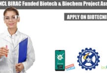 CSIR-NCL BIRAC Funded Biotech & Biochem Project Associate Recruitment NCL Project