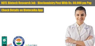 NDTL Biotech Research Job