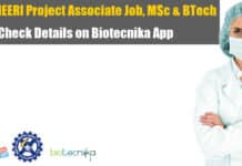 CSIR-NEERI Project Associate Recruitment, MSc & BTech Apply NEERI Project Associate