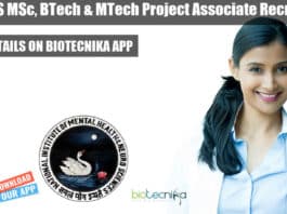 NIMHANS Jobs Biotech
