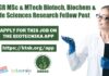 NIPGR MSc & MTech Biotech, Biochem & Life Sciences Research Fellow Post NIPGR Fellow Job