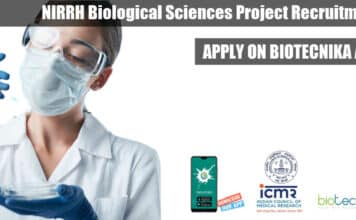 NIRRH Biological Sciences Project Recruitment, Apply Online NIRRH Biological Sciences Project