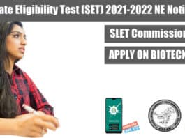 SET NE 2022 Notification