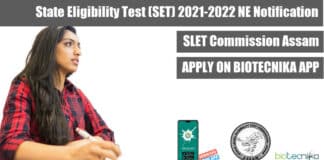 SET NE 2022 Notification