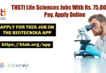 THSTI Technical Officer Jobs With Rs. 75,000 pm Pay, Apply Online THSTI Technical Officer Jobs