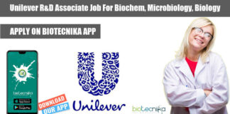 Unilever R&D Associate Job