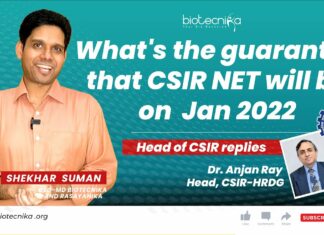 CSIR-NET Jan 2022 Dates