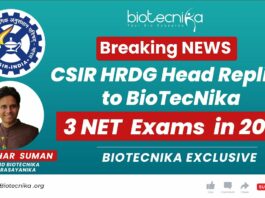 BREAKING NEWS: CSIR HRDG Head Responds To BioTecNika – 3 CSIR NET Exams in 2022