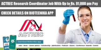 ACTREC Research Coordinator