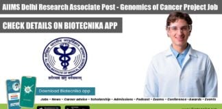 AIIMS Research Associate Post