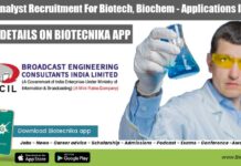 BECIL Analyst Recruitment For Biotech, Biochem – Applications Invited BECIL Analyst Recruitment