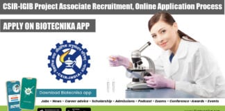 CSIR-IGIB Project Associate Recruitment