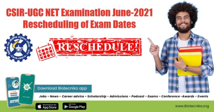 CSIR-NET June 2021 Dates
