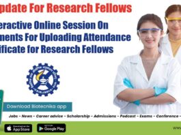 CSIR Update For Research Fellows – Interactive Online Session On Arrangements For Uploading Attendance Certificate CSIR Update For Research Fellows - Interactive Online Session On Arrangements For Uploading Attendance Certificate