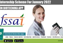 FSSAI Internship Scheme For January 2022, Apply Online FSSAI Internship Scheme 2022