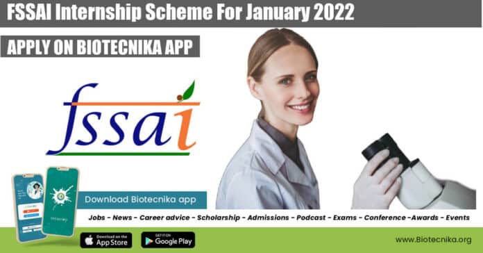 FSSAI Internship Scheme 2022