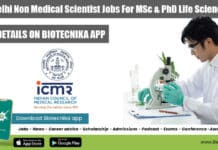 ICMR Delhi Non Medical Scientist Recruitment For MSc & PhD Life Sciences ICMR Delhi Scientist Jobs