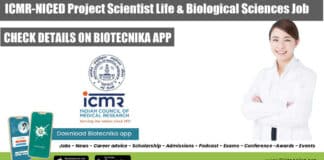 ICMR-NICED Project Scientist