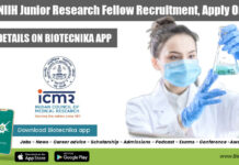 ICMR-NIIH Junior Research Fellow Recruitment, Apply Online ICMR-NIIH JRF Recruitment