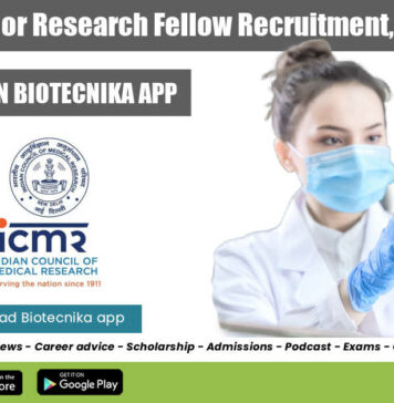 ICMR-NIIH JRF Recruitment