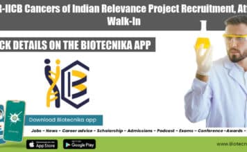 IICB Project Associate Vacancy