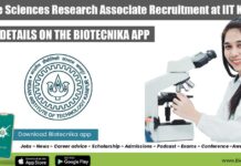 PhD Life Sciences Research Associate Recruitment at IIT Kanpur IIT Kanpur Research PhD