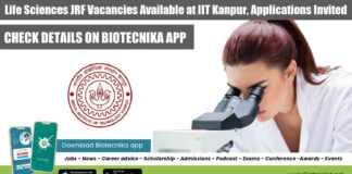 Life Sciences JRF Vacancies