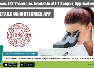Life Sciences JRF Vacancies