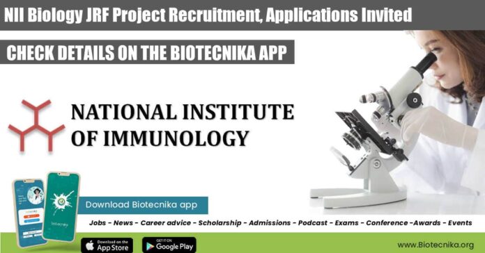 NII Biology JRF Project