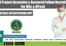 NIPGR Project Associate & Research Fellow Recruitment For MSc & MTech NIPGR Project Associate &