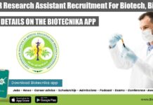 PGIMER Research Assistant Recruitment For Biotech, Biochem PGIMER Research Assistant