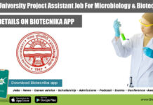 Panjab University Project Assistant Job For Microbiology & Biotechnology Panjab University Project Assistant