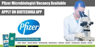 Pfizer Microbiologist Vacancy Available
