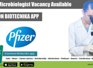 Pfizer Microbiologist Vacancy Available