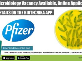 Pfizer Microbiology Vacancy Available, Online Application Process Pfizer Microbiology Vacancy