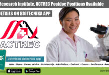 Cancer Research Institute, ACTREC Postdoc Positions Available Postdoc Jobs ACTREC CRI