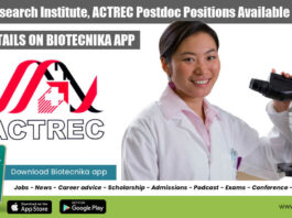 Postdoc Jobs ACTREC CRI